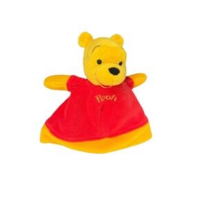 Vintage Disney 9" Winnie the Pooh Hand Puppet Plush Bear A.A. Milne
